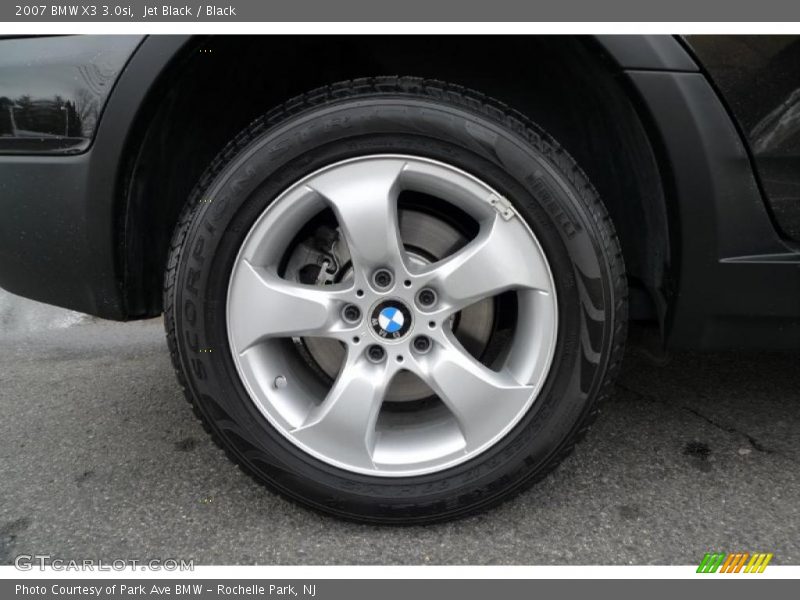 Jet Black / Black 2007 BMW X3 3.0si