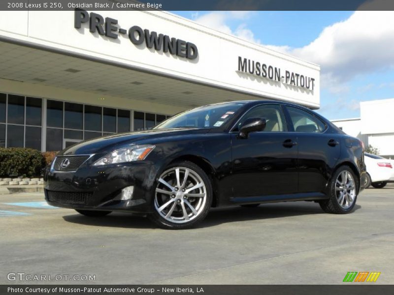 Obsidian Black / Cashmere Beige 2008 Lexus IS 250