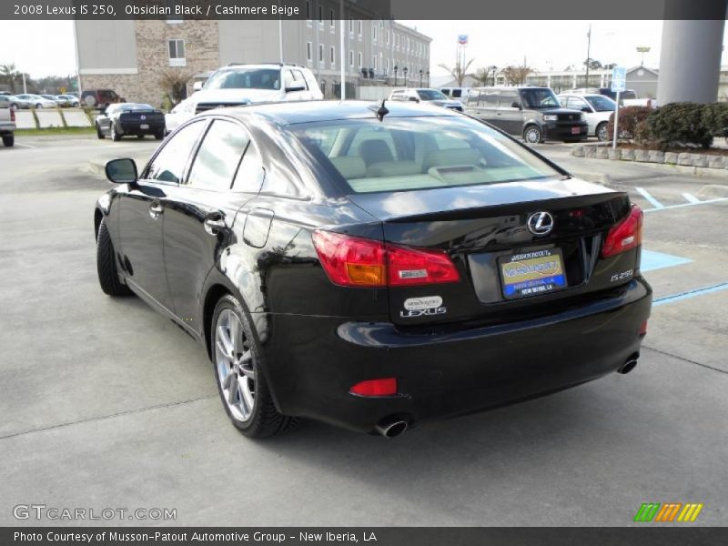 Obsidian Black / Cashmere Beige 2008 Lexus IS 250