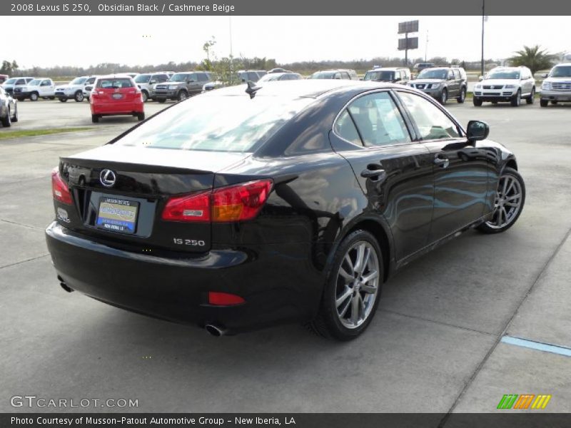 Obsidian Black / Cashmere Beige 2008 Lexus IS 250