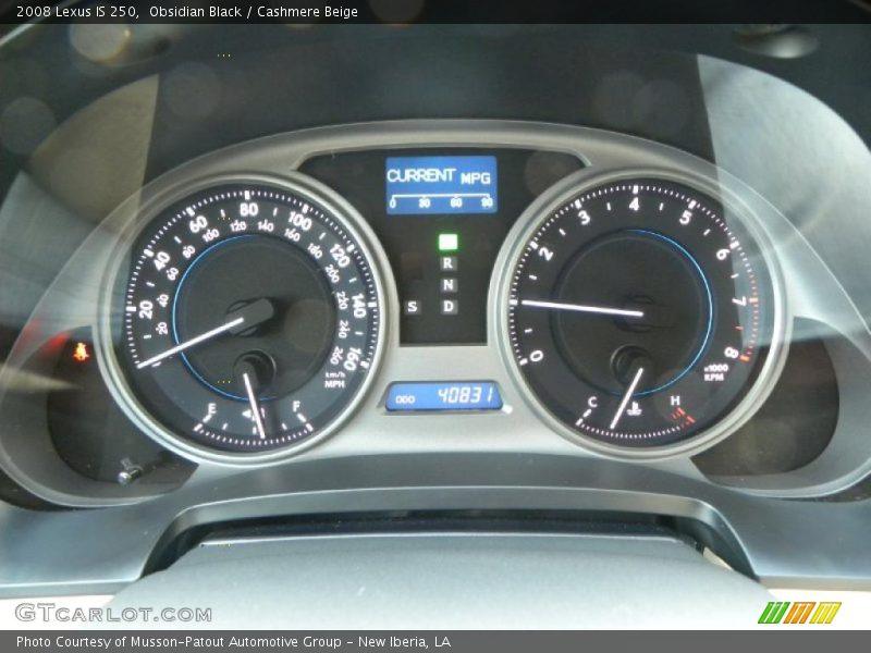 Obsidian Black / Cashmere Beige 2008 Lexus IS 250