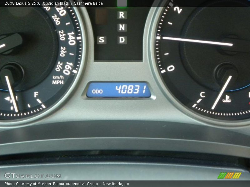 Obsidian Black / Cashmere Beige 2008 Lexus IS 250