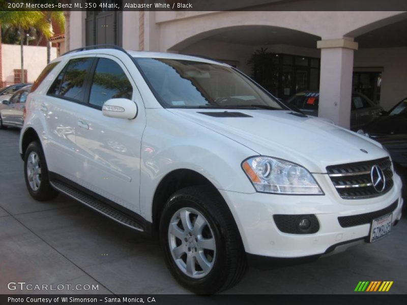 Alabaster White / Black 2007 Mercedes-Benz ML 350 4Matic