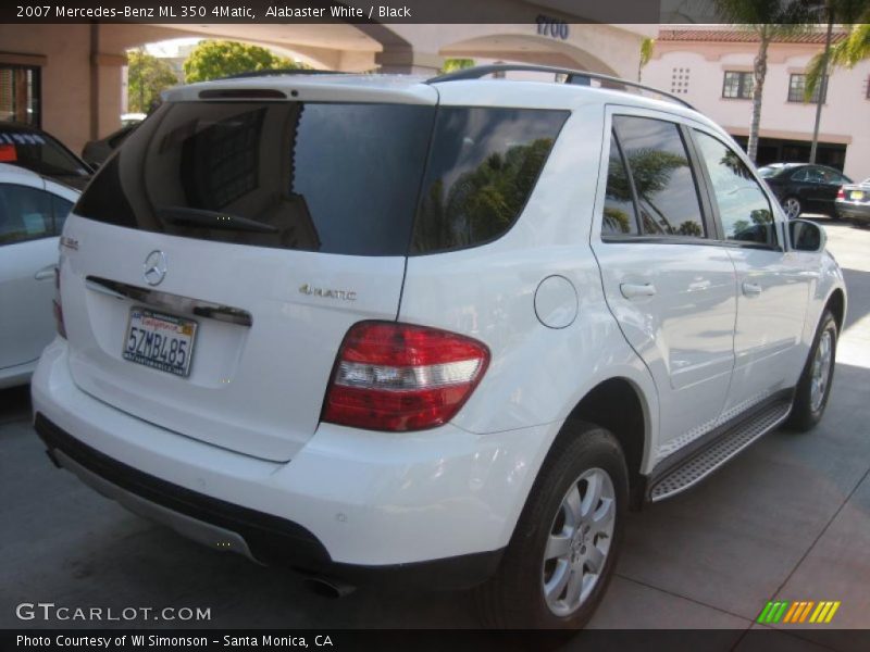 Alabaster White / Black 2007 Mercedes-Benz ML 350 4Matic