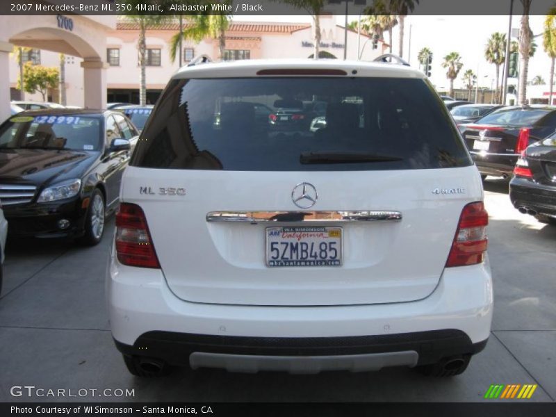 Alabaster White / Black 2007 Mercedes-Benz ML 350 4Matic