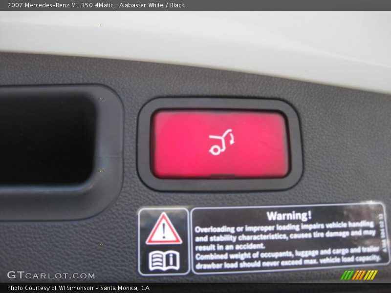Alabaster White / Black 2007 Mercedes-Benz ML 350 4Matic