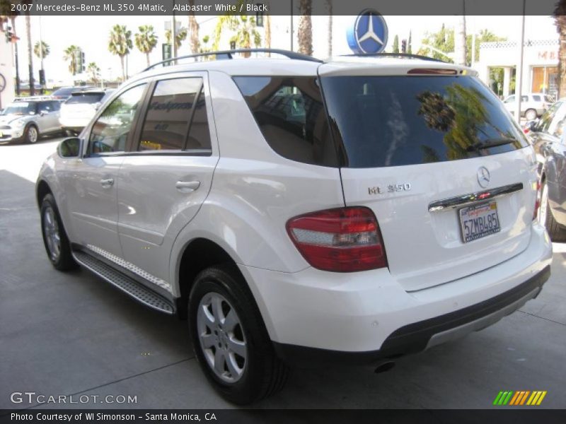Alabaster White / Black 2007 Mercedes-Benz ML 350 4Matic