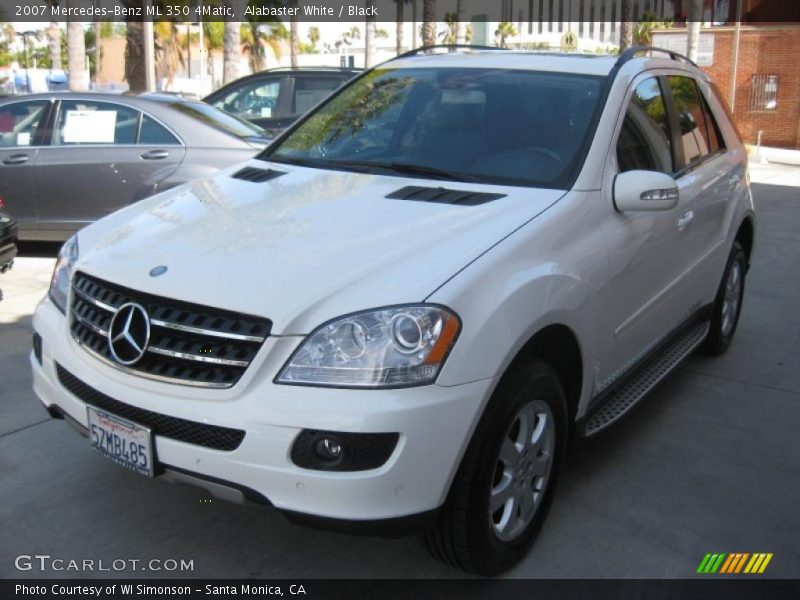 Alabaster White / Black 2007 Mercedes-Benz ML 350 4Matic