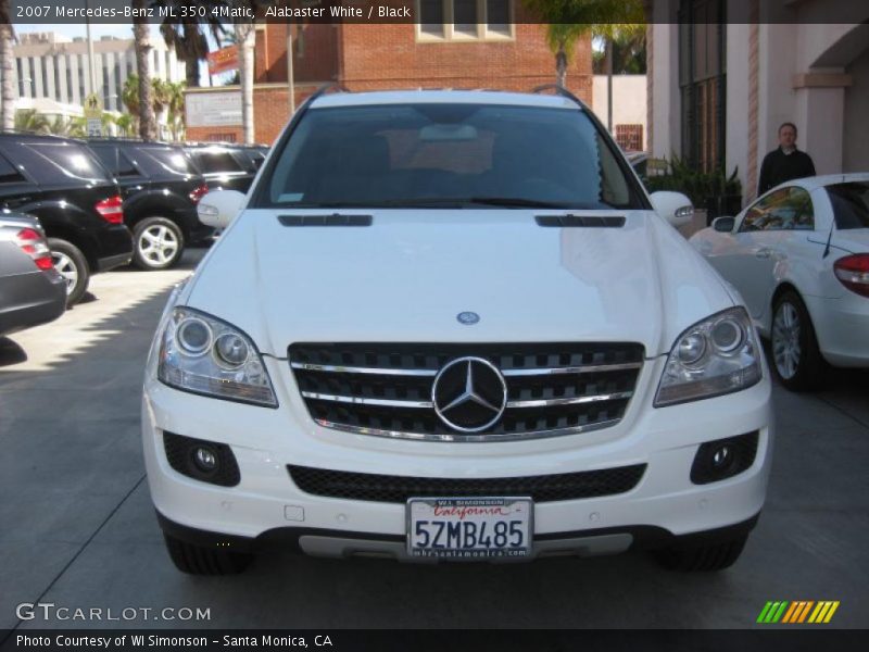 Alabaster White / Black 2007 Mercedes-Benz ML 350 4Matic