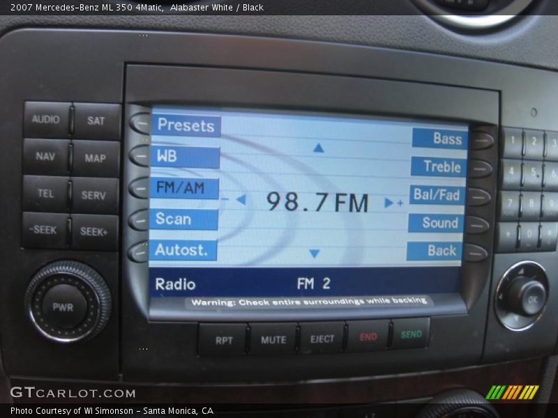 Alabaster White / Black 2007 Mercedes-Benz ML 350 4Matic