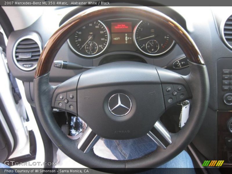 Alabaster White / Black 2007 Mercedes-Benz ML 350 4Matic