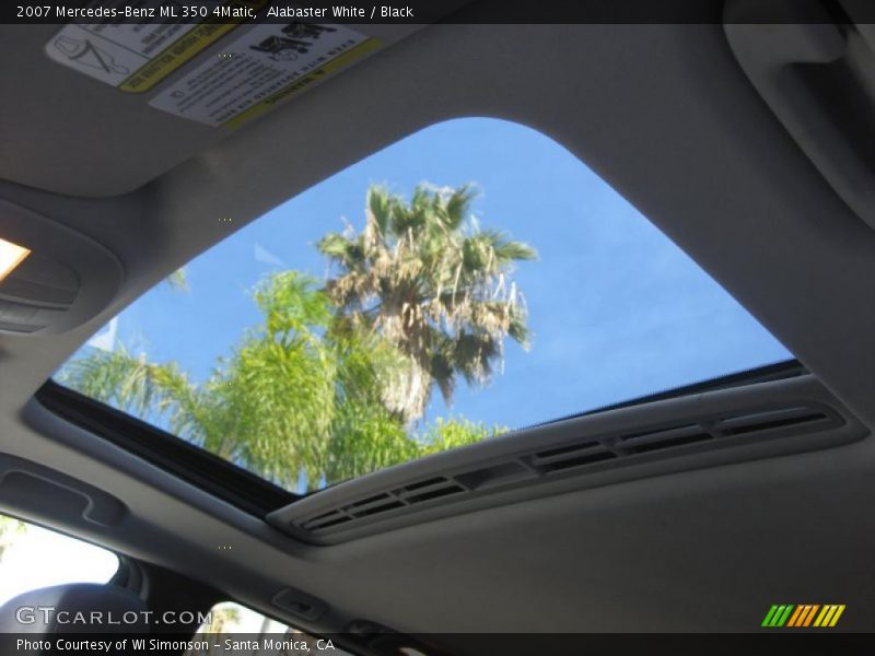 Alabaster White / Black 2007 Mercedes-Benz ML 350 4Matic