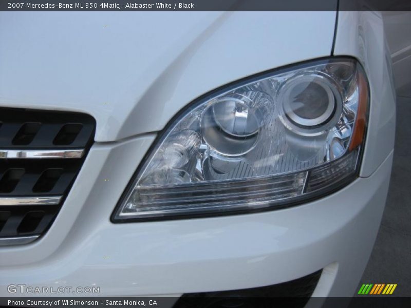 Alabaster White / Black 2007 Mercedes-Benz ML 350 4Matic