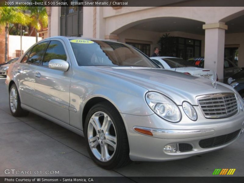 Brilliant Silver Metallic / Charcoal 2005 Mercedes-Benz E 500 Sedan