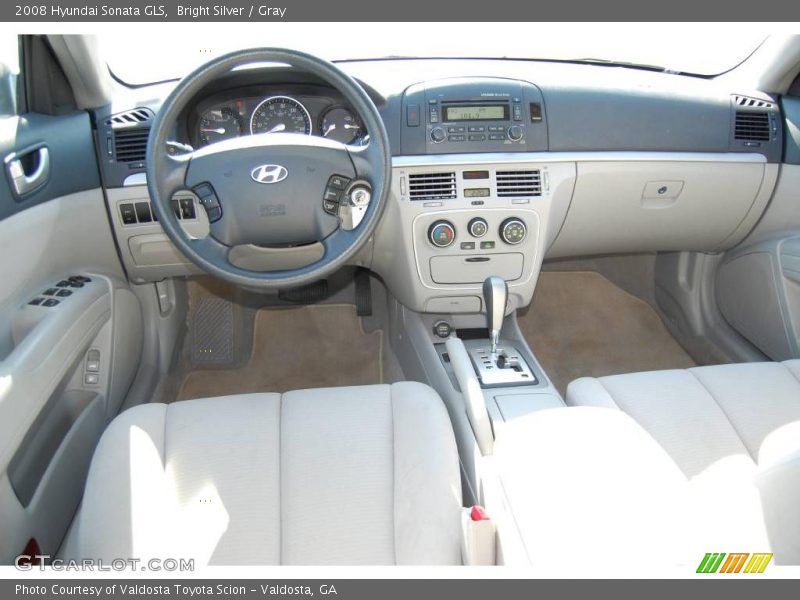 Bright Silver / Gray 2008 Hyundai Sonata GLS