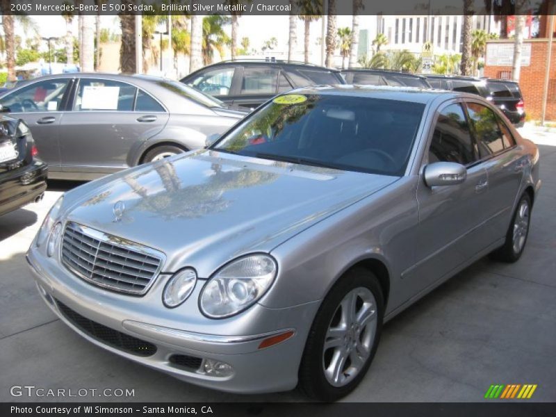 Brilliant Silver Metallic / Charcoal 2005 Mercedes-Benz E 500 Sedan