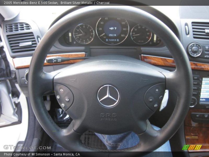 Brilliant Silver Metallic / Charcoal 2005 Mercedes-Benz E 500 Sedan