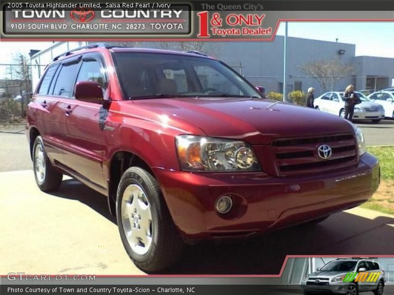 Salsa Red Pearl / Ivory 2005 Toyota Highlander Limited