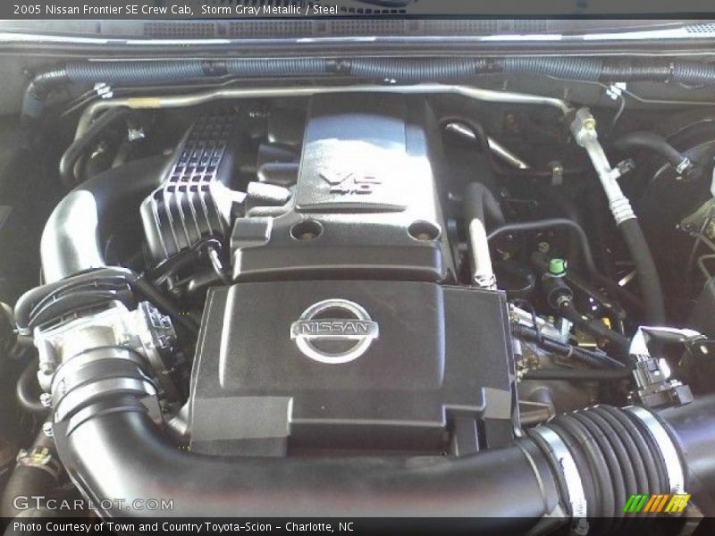 Storm Gray Metallic / Steel 2005 Nissan Frontier SE Crew Cab