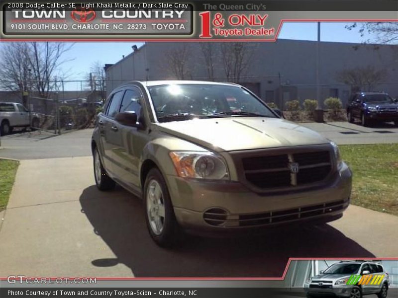 Light Khaki Metallic / Dark Slate Gray 2008 Dodge Caliber SE