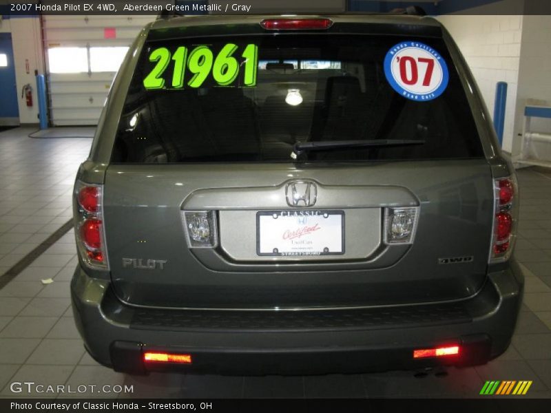 Aberdeen Green Metallic / Gray 2007 Honda Pilot EX 4WD