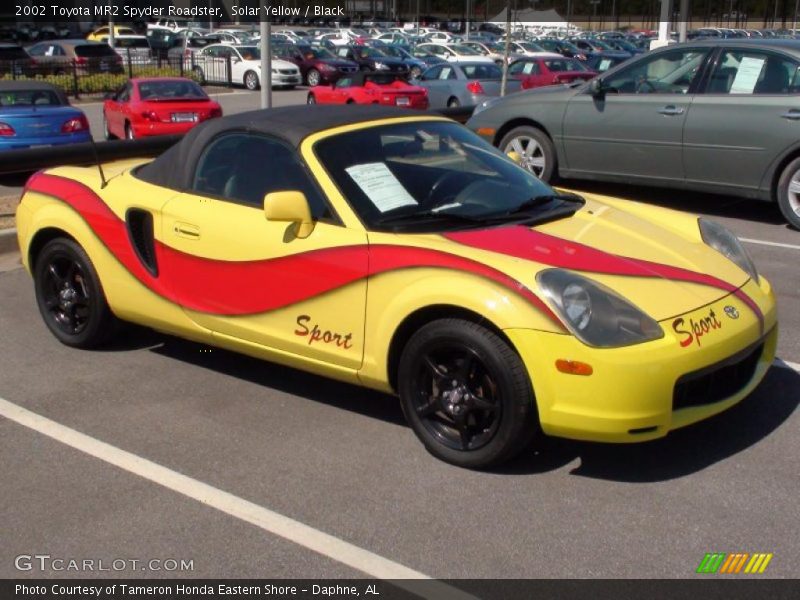 Solar Yellow / Black 2002 Toyota MR2 Spyder Roadster