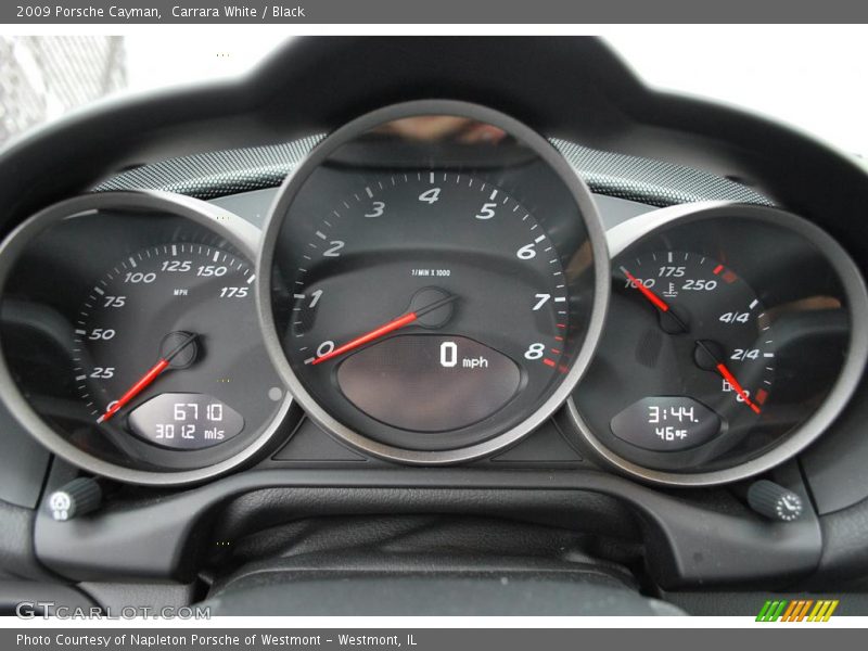 Carrara White / Black 2009 Porsche Cayman