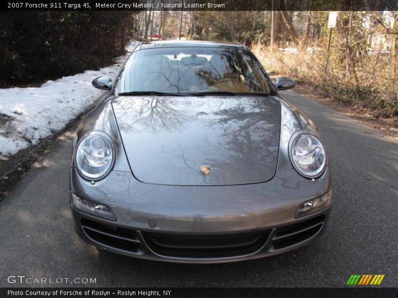 Meteor Grey Metallic / Natural Leather Brown 2007 Porsche 911 Targa 4S