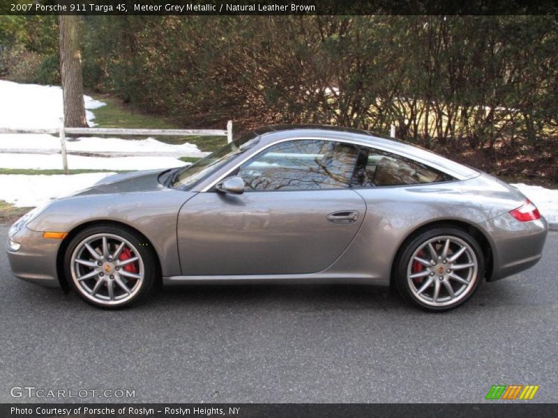 Meteor Grey Metallic / Natural Leather Brown 2007 Porsche 911 Targa 4S