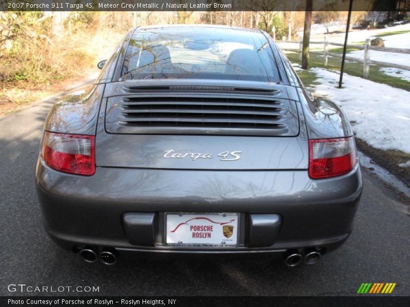 Meteor Grey Metallic / Natural Leather Brown 2007 Porsche 911 Targa 4S