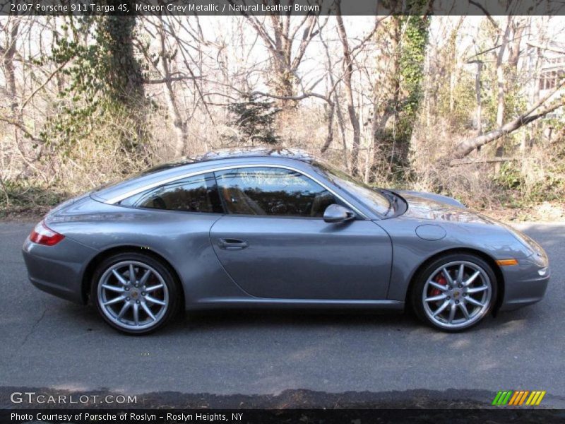 Meteor Grey Metallic / Natural Leather Brown 2007 Porsche 911 Targa 4S