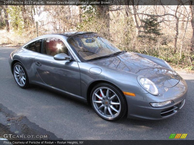 Meteor Grey Metallic / Natural Leather Brown 2007 Porsche 911 Targa 4S