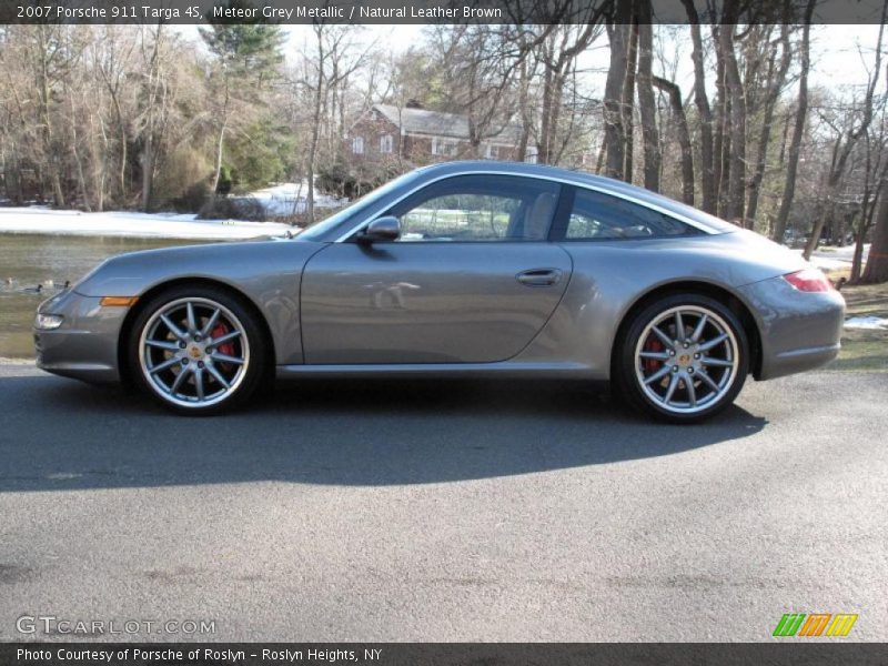 Meteor Grey Metallic / Natural Leather Brown 2007 Porsche 911 Targa 4S