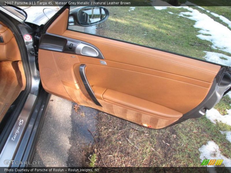 Meteor Grey Metallic / Natural Leather Brown 2007 Porsche 911 Targa 4S