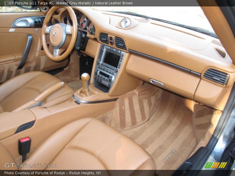 Meteor Grey Metallic / Natural Leather Brown 2007 Porsche 911 Targa 4S