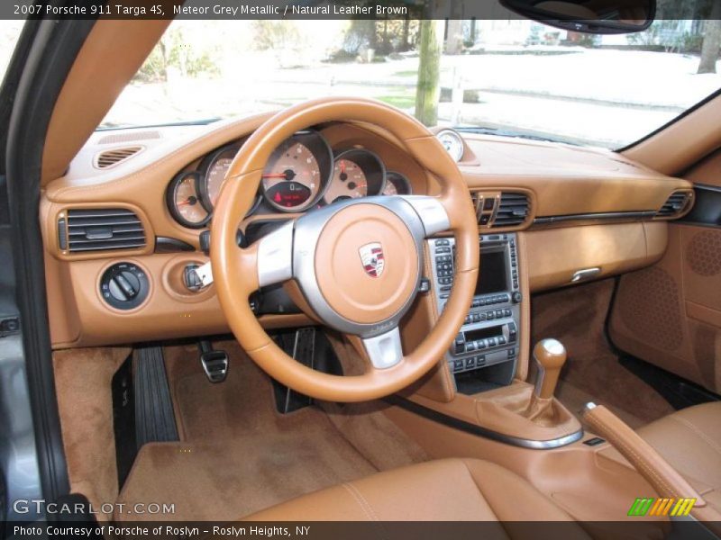 Meteor Grey Metallic / Natural Leather Brown 2007 Porsche 911 Targa 4S
