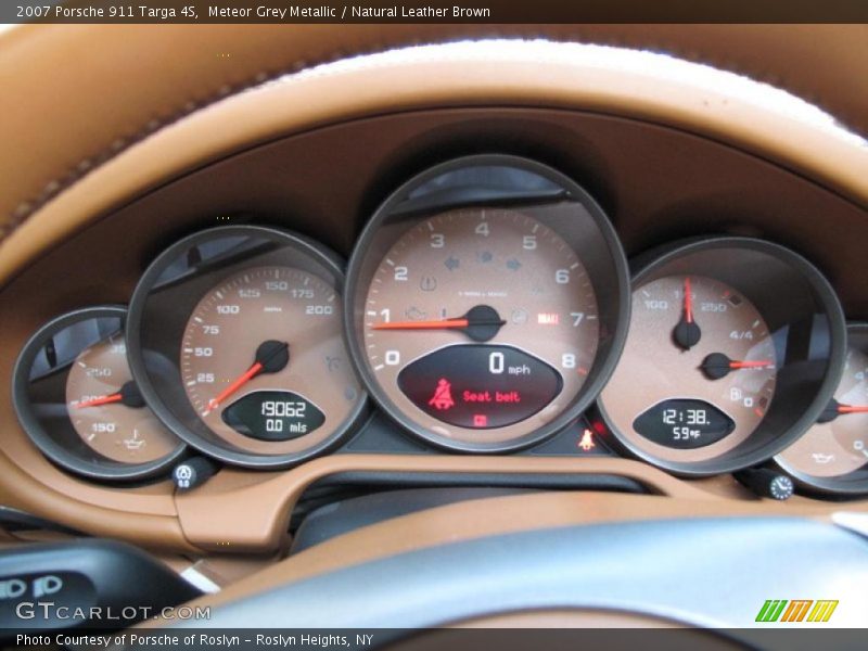 Meteor Grey Metallic / Natural Leather Brown 2007 Porsche 911 Targa 4S