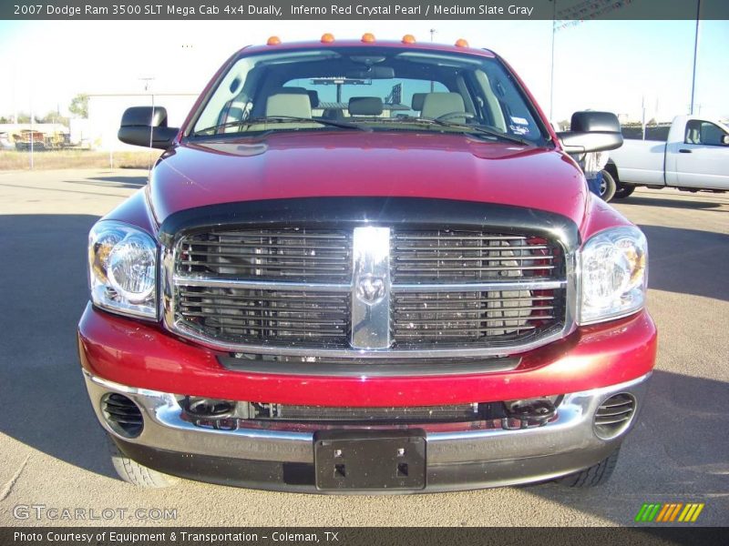 Inferno Red Crystal Pearl / Medium Slate Gray 2007 Dodge Ram 3500 SLT Mega Cab 4x4 Dually