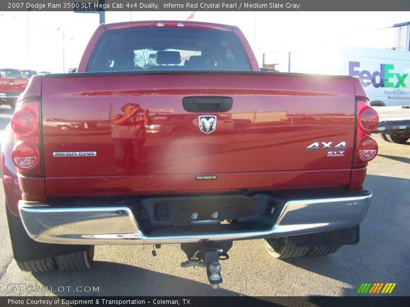 Inferno Red Crystal Pearl / Medium Slate Gray 2007 Dodge Ram 3500 SLT Mega Cab 4x4 Dually