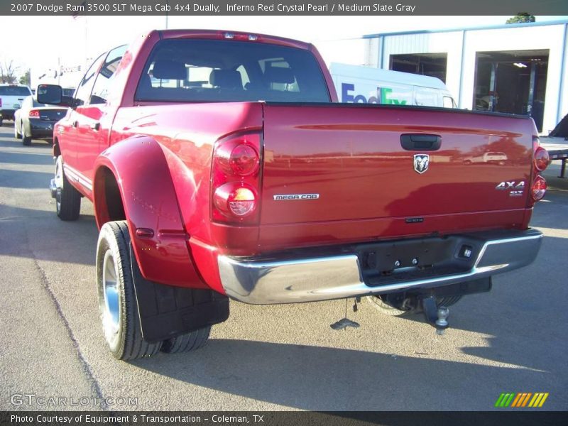 Inferno Red Crystal Pearl / Medium Slate Gray 2007 Dodge Ram 3500 SLT Mega Cab 4x4 Dually