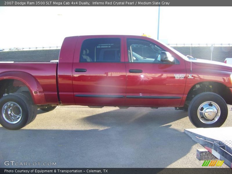 Inferno Red Crystal Pearl / Medium Slate Gray 2007 Dodge Ram 3500 SLT Mega Cab 4x4 Dually