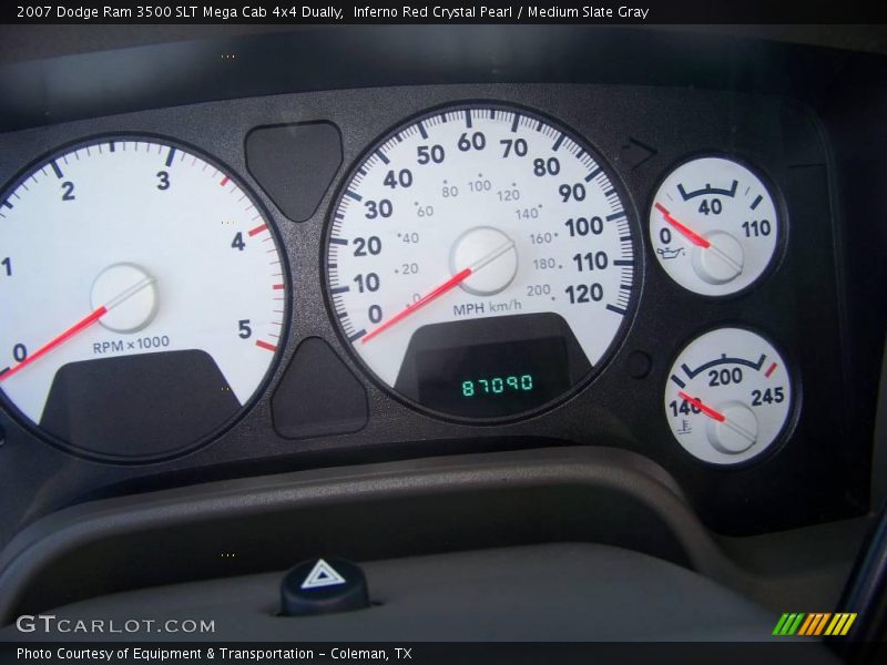 Inferno Red Crystal Pearl / Medium Slate Gray 2007 Dodge Ram 3500 SLT Mega Cab 4x4 Dually