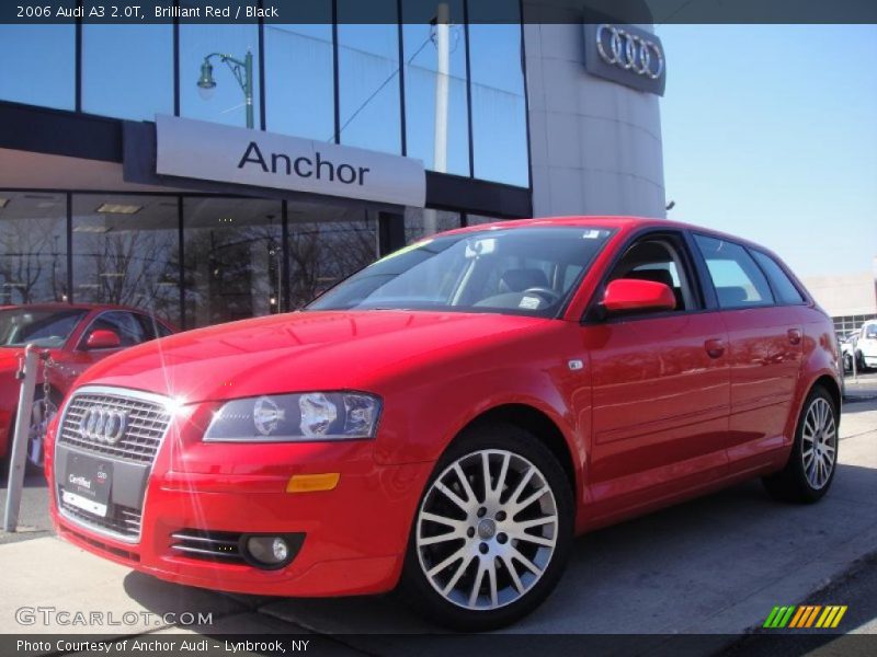 Brilliant Red / Black 2006 Audi A3 2.0T
