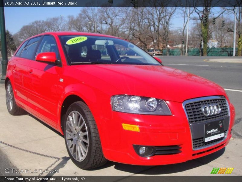 Brilliant Red / Black 2006 Audi A3 2.0T