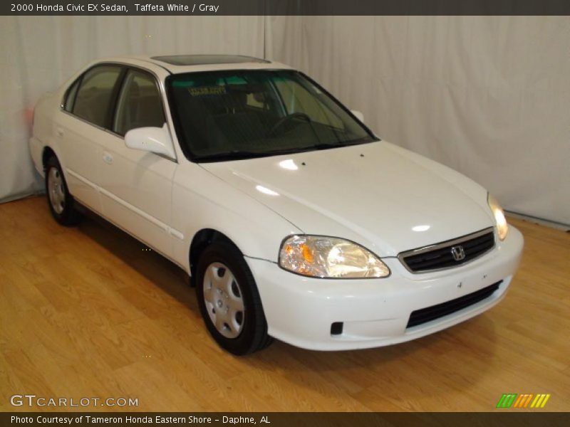 Taffeta White / Gray 2000 Honda Civic EX Sedan