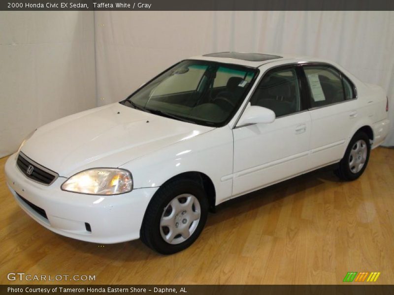 Taffeta White / Gray 2000 Honda Civic EX Sedan