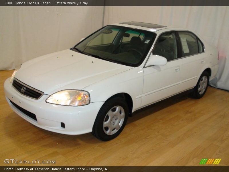 Taffeta White / Gray 2000 Honda Civic EX Sedan
