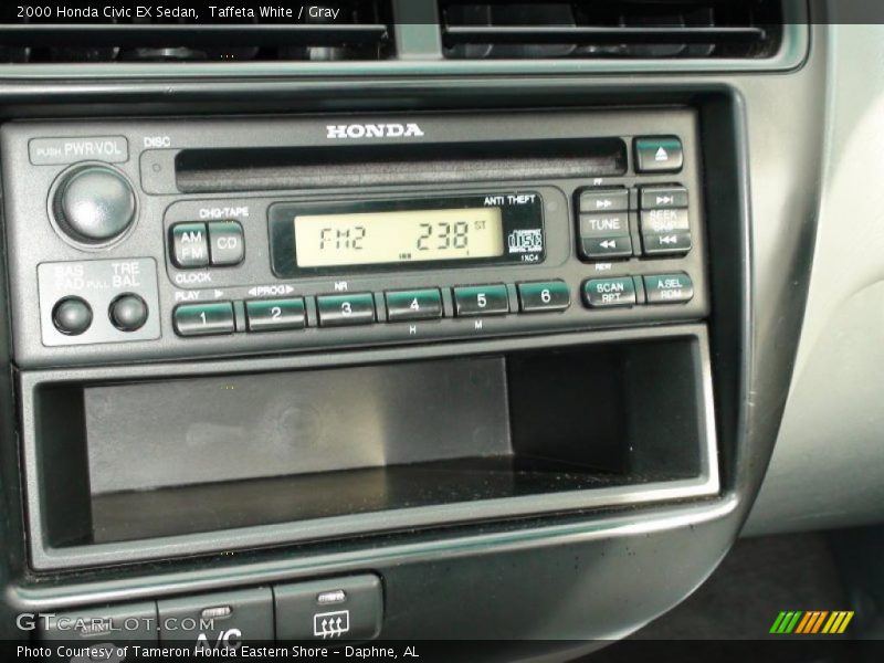 Taffeta White / Gray 2000 Honda Civic EX Sedan