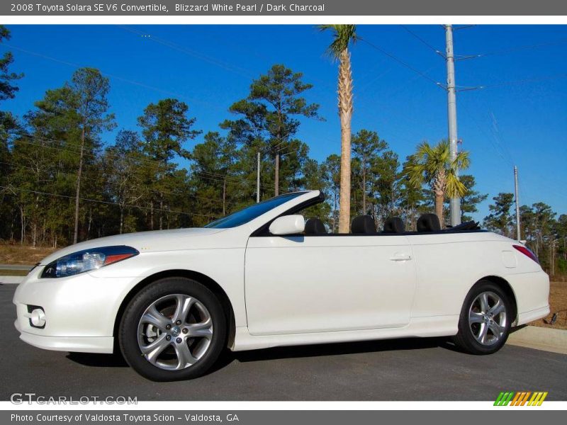 Blizzard White Pearl / Dark Charcoal 2008 Toyota Solara SE V6 Convertible