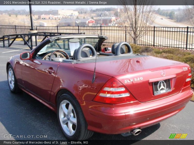 Firemist Metallic / Sienna Beige 2001 Mercedes-Benz SLK 320 Roadster
